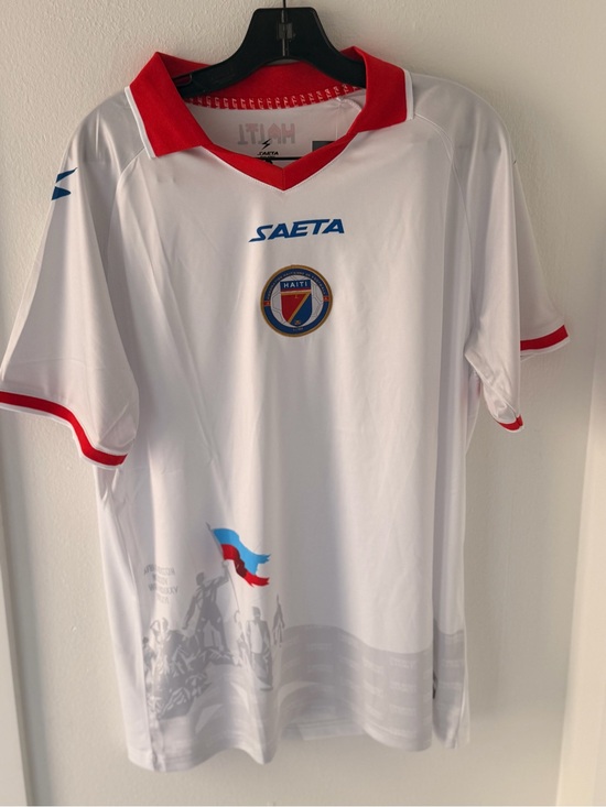 saeta Other - 2026 official World Cup Haiti Soccer Jersey - White with Red & Blue Accents